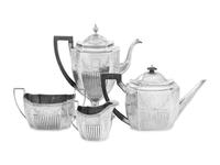 An Assembled English Silver Four-Piece Tea and Coffee Service