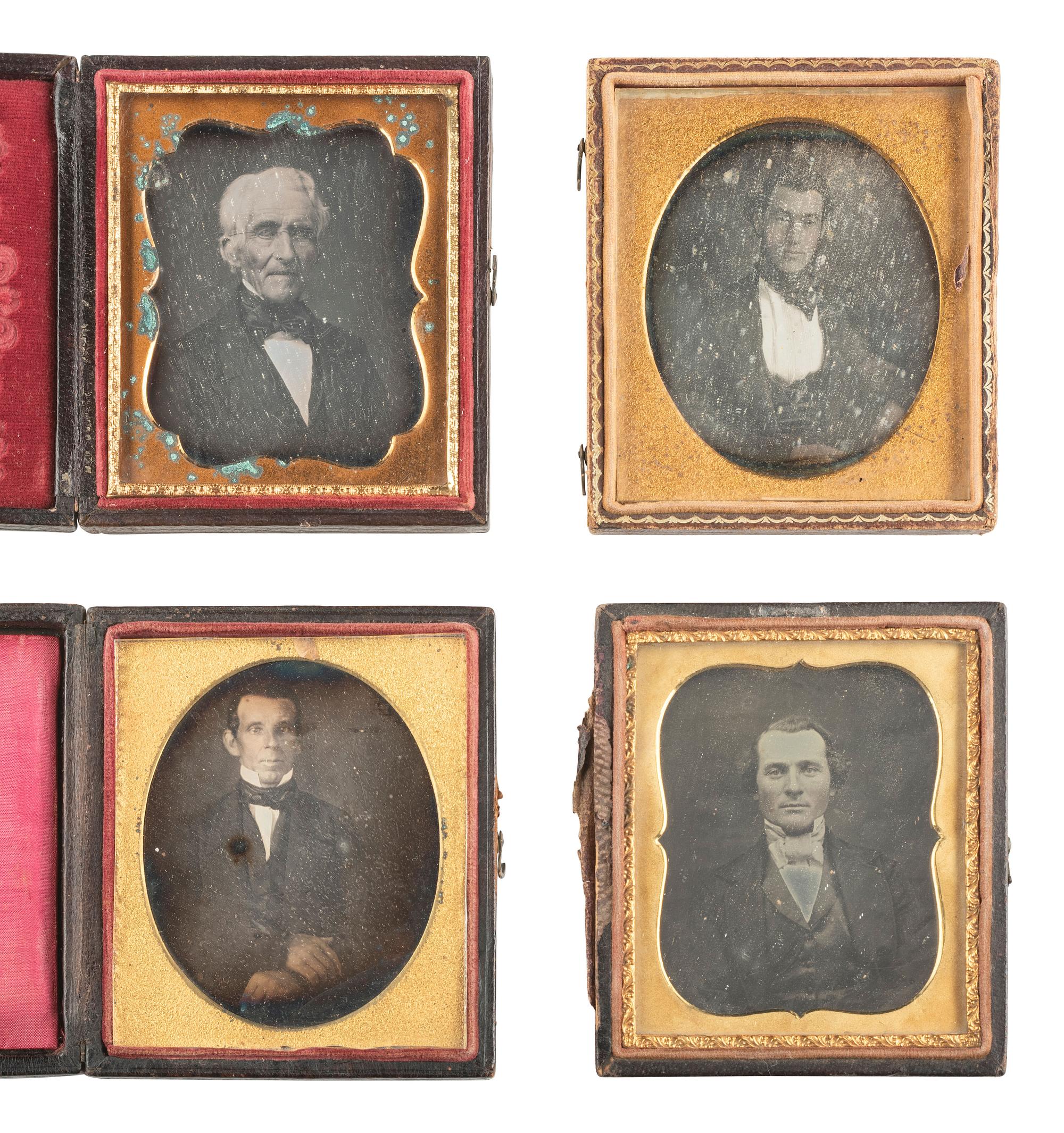 [EARLY PHOTOGRAPHY]. 25 assorted sixth plate daguerreotypes of men.
