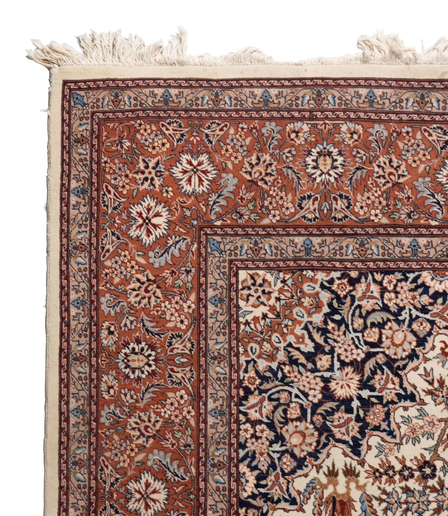 A Qom Wool Rug