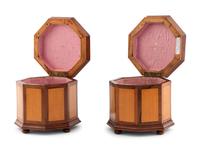 A Pair of English Octagonal Table Caskets