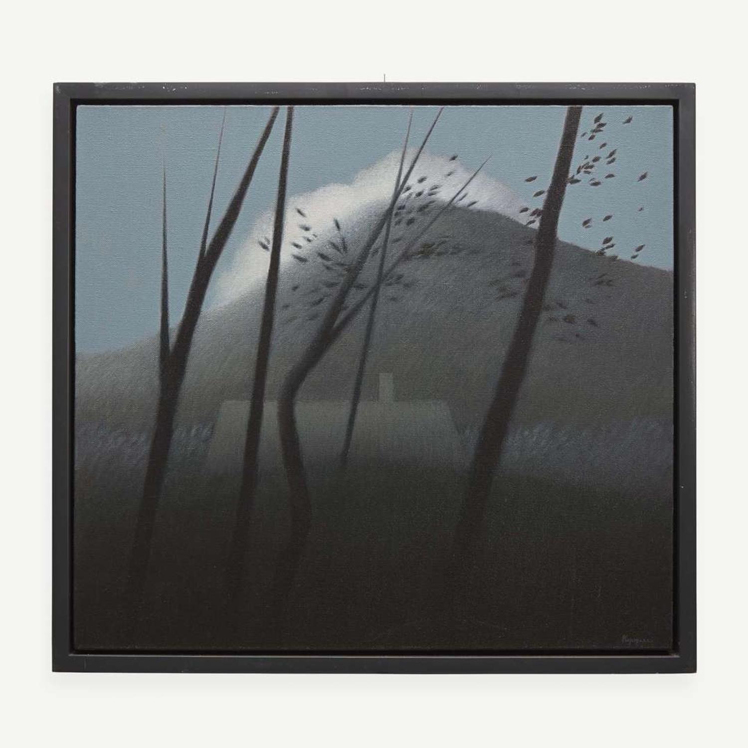 Robert Kipniss (American, b.1931) Landscape w/ mountain & cloud