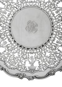An American Silver Reticulated Plate