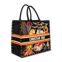 CHRISTIAN DIOR, 'LA TERRE' LARGE SUEDE BOOK TOTE