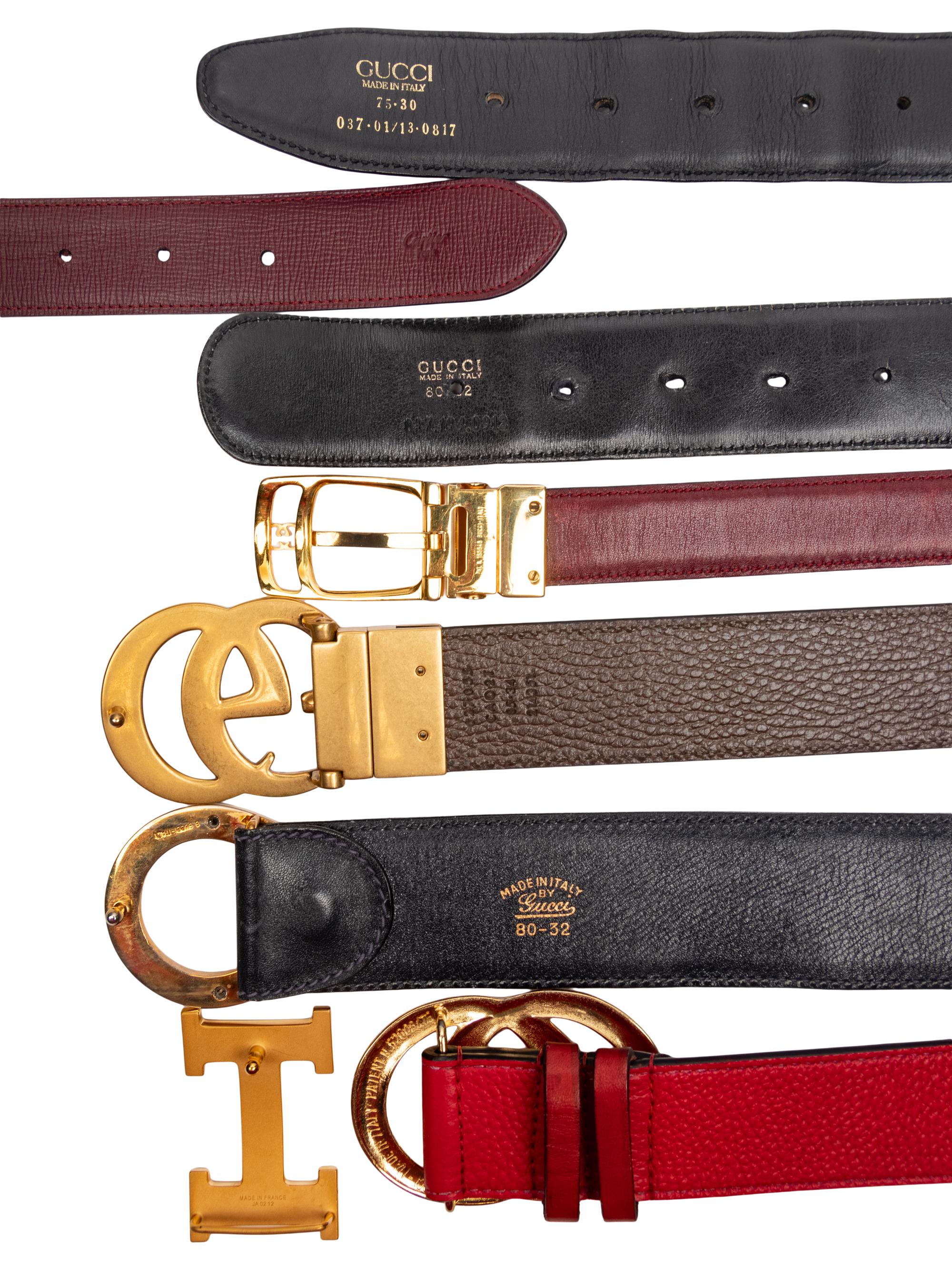 Seven Leather Designer Belts & Hermès Buckle