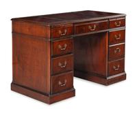 A George III Style Mahogany Pedestal Desk