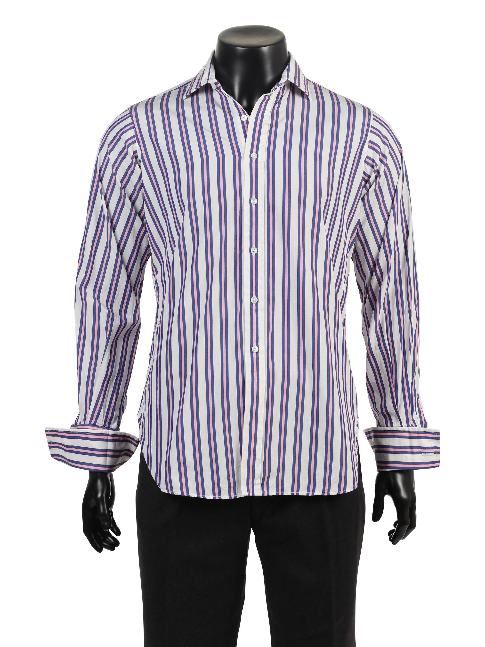 Group of Vintage Men's Designer Shirts, 1990-2000s: Harvey and Hudson, Valentino & Bagutta