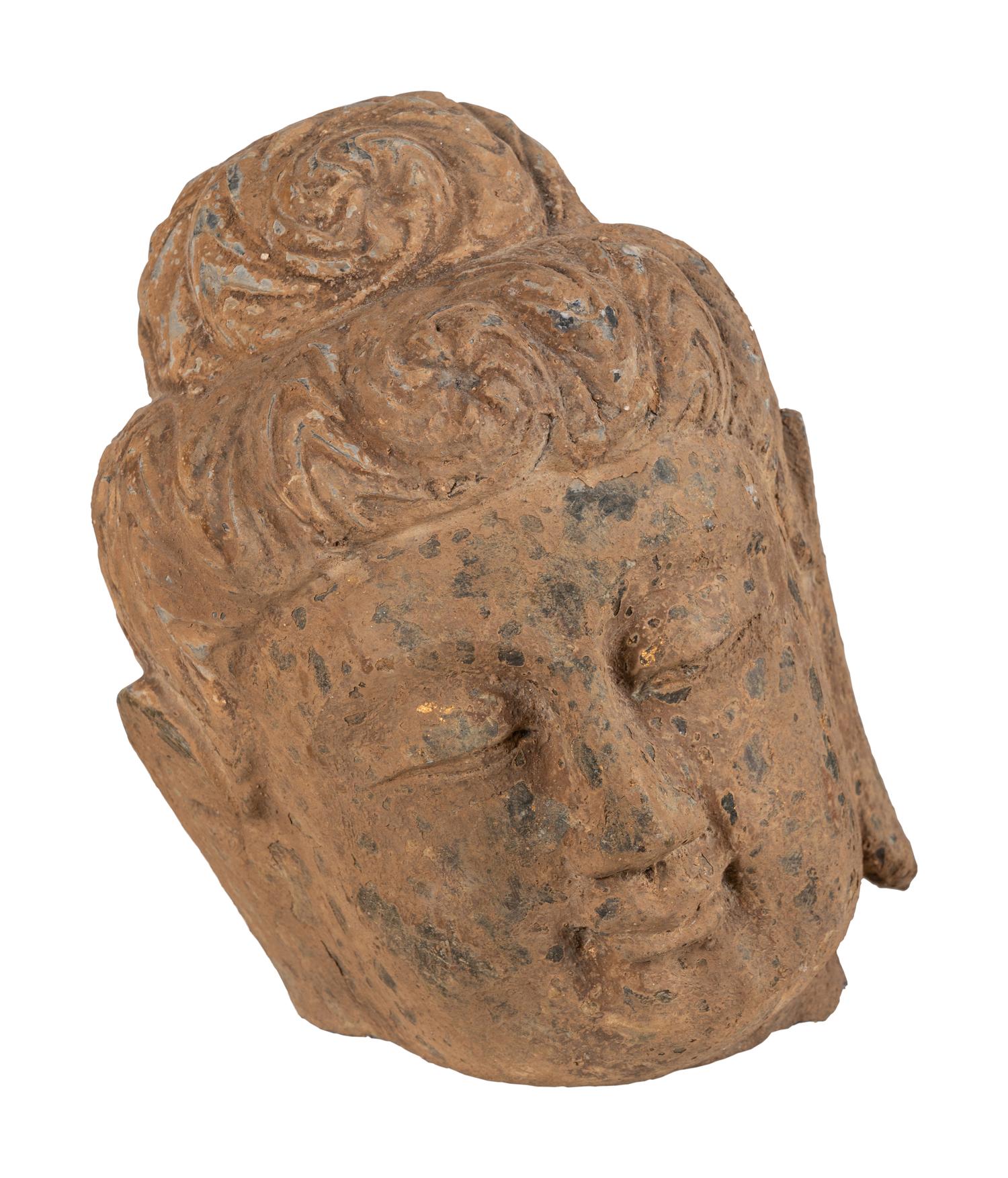 A Chinese Carved Stone Standing Buddha