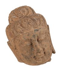 A Chinese Carved Stone Standing Buddha