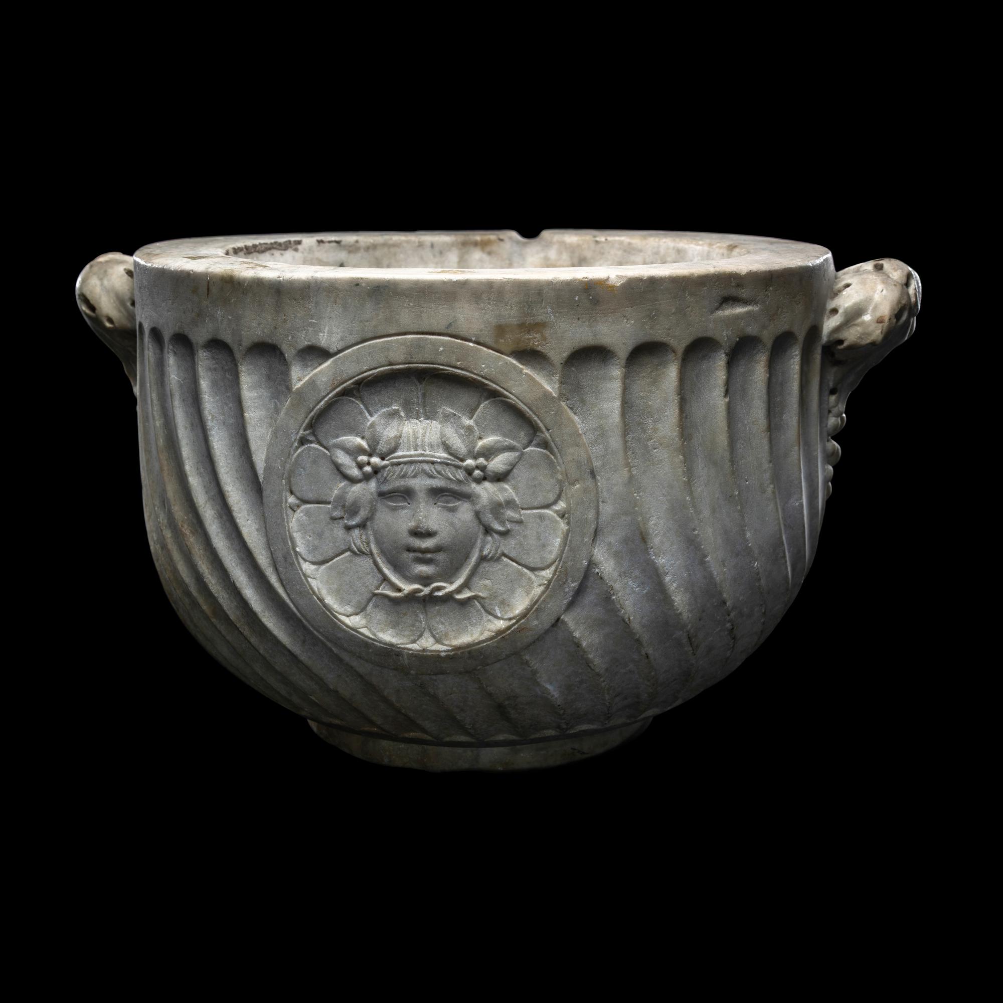 A Roman Marble Cinerarium