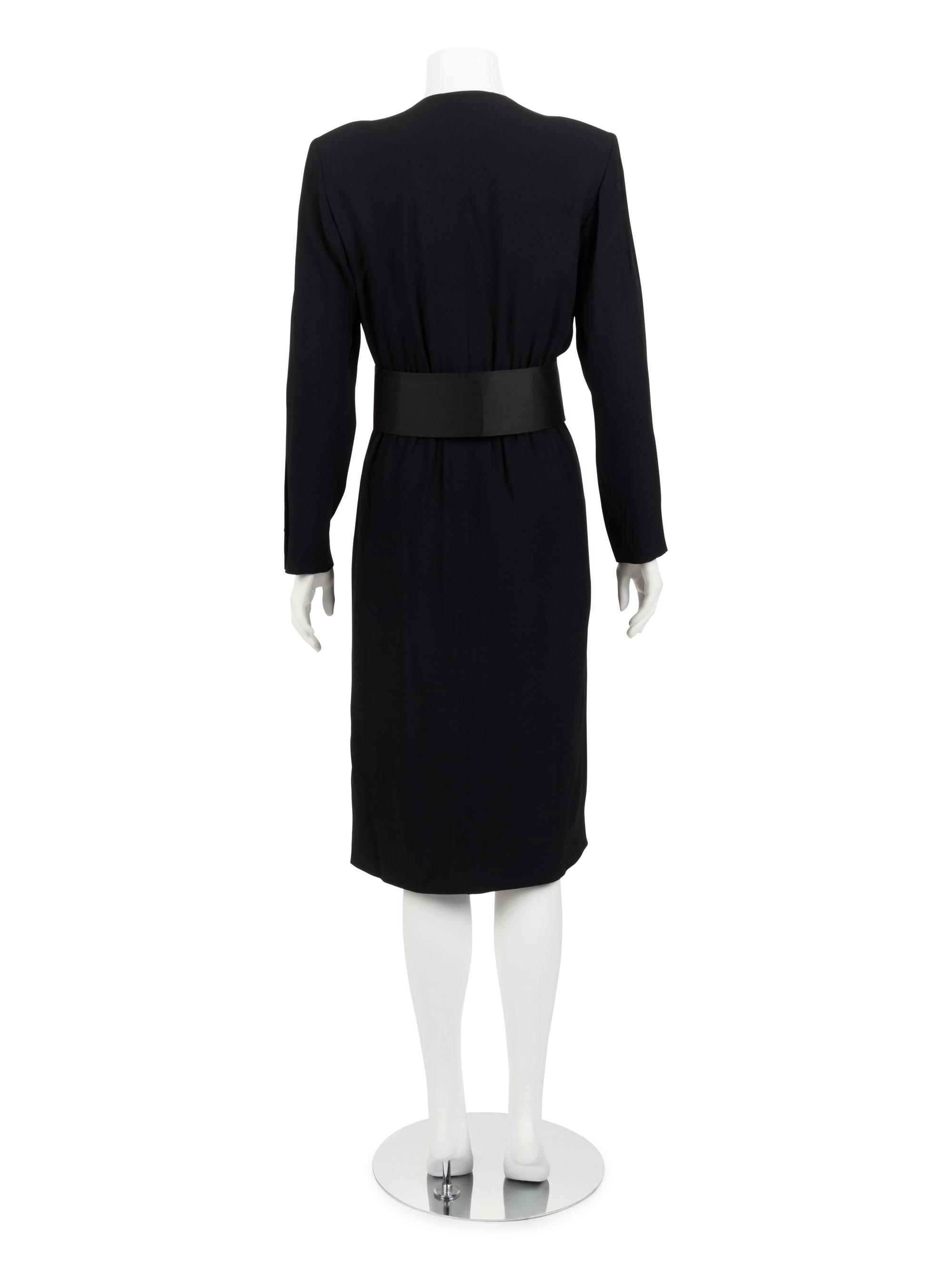 Saint Laurent Rive Gauche Wrap Dress with Belt, 1980s