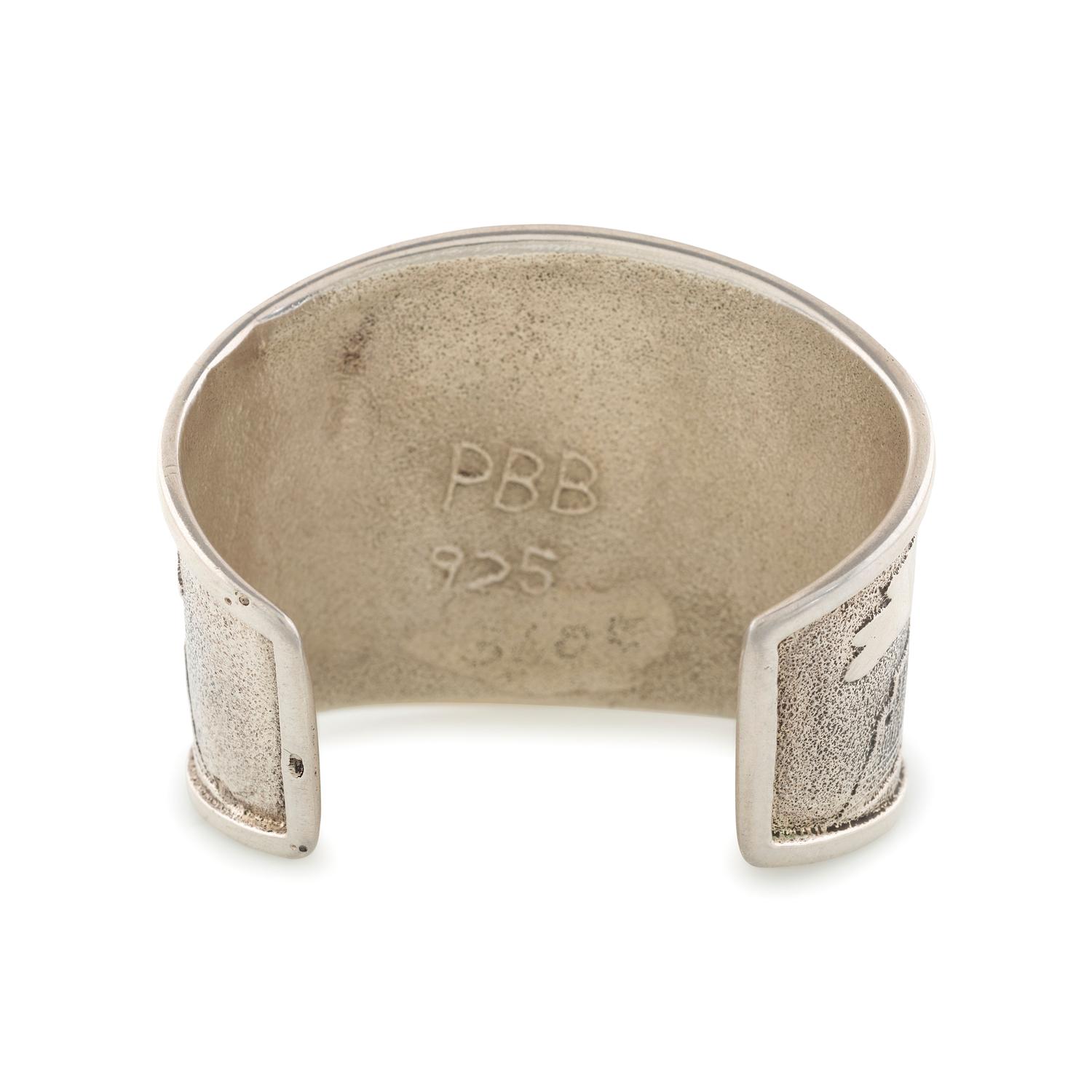 Tufa Cast Sterling Silver Figural Cuff Bracelet