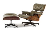 A 670 Lounge Chair and 671 Ottoman, Charles and Ray Eames for Herman Miller Height of chair 30 3/4 inches.