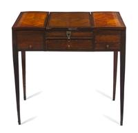 A Continental Mahogany Poudresse, Height 29 x width 31 3/8 x depth 16 3/4 inches
