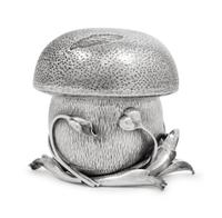 A Buccellati Silver Covered Mushroom Form Sugar Bowl