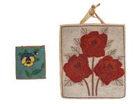 Plateau Beaded Bags, with Roses and Primroses