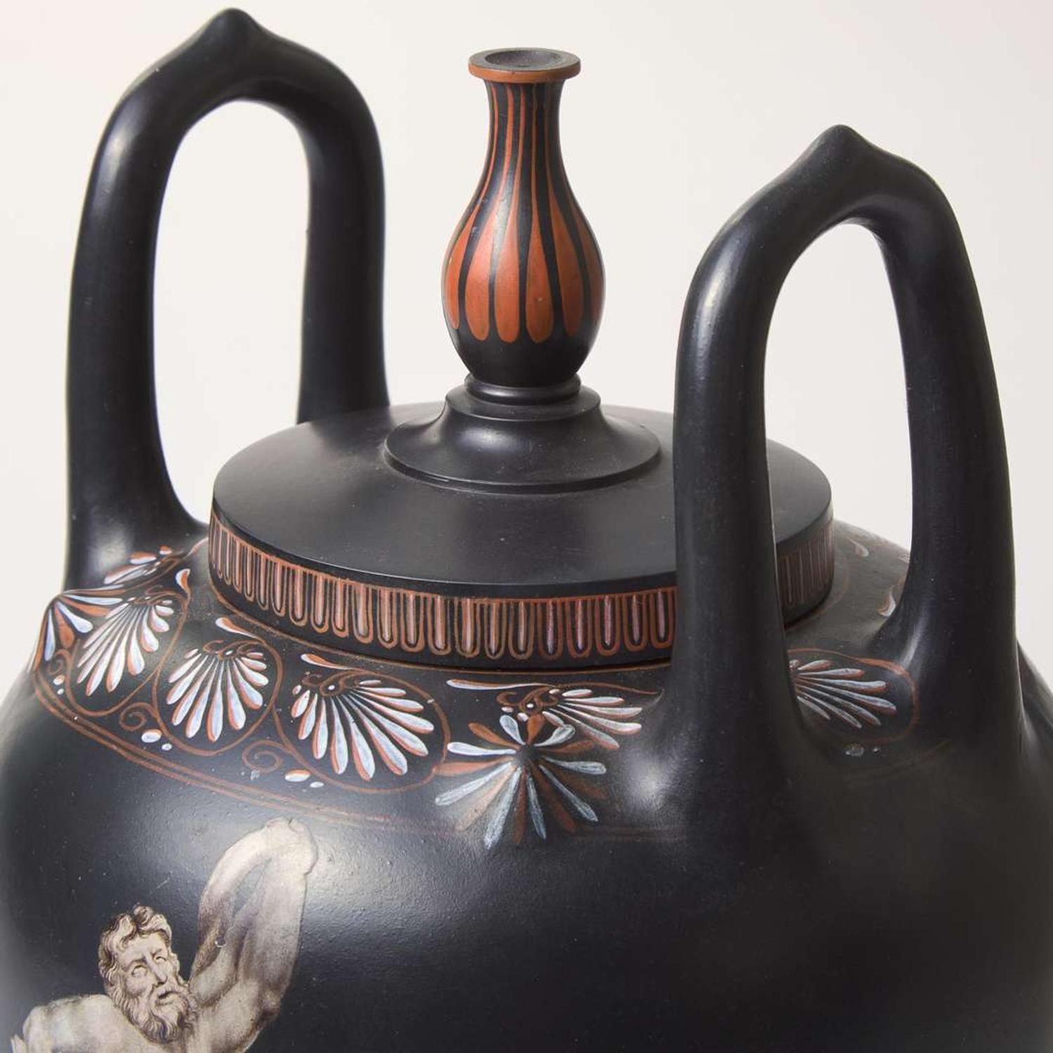 A Wedgwood Black Basaltes Covered Vase UK, circa 1790