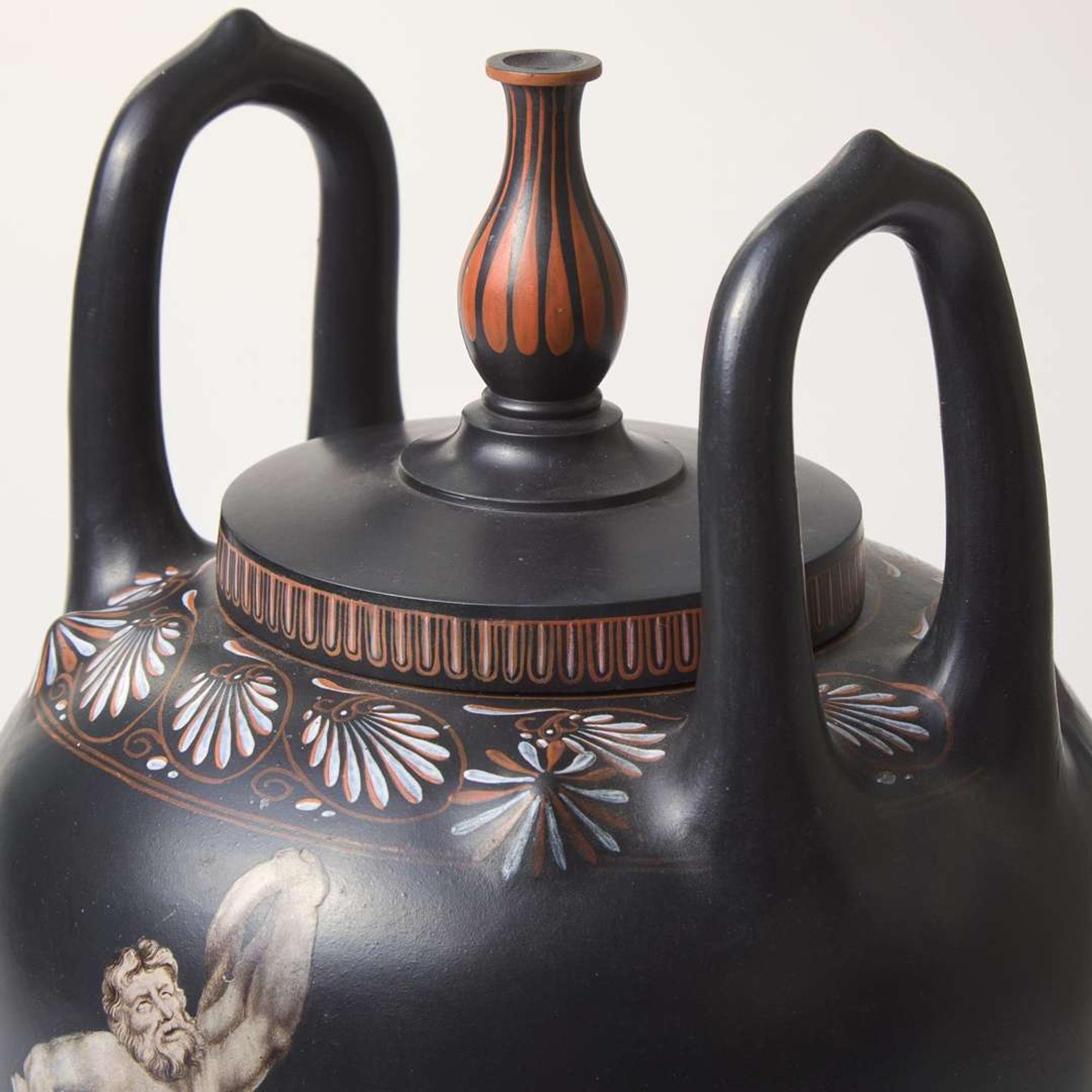 A Wedgwood Black Basaltes Covered Vase UK, circa 1790
