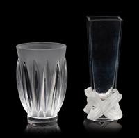 A Lalique Courchevel Vase and Lucca Vase