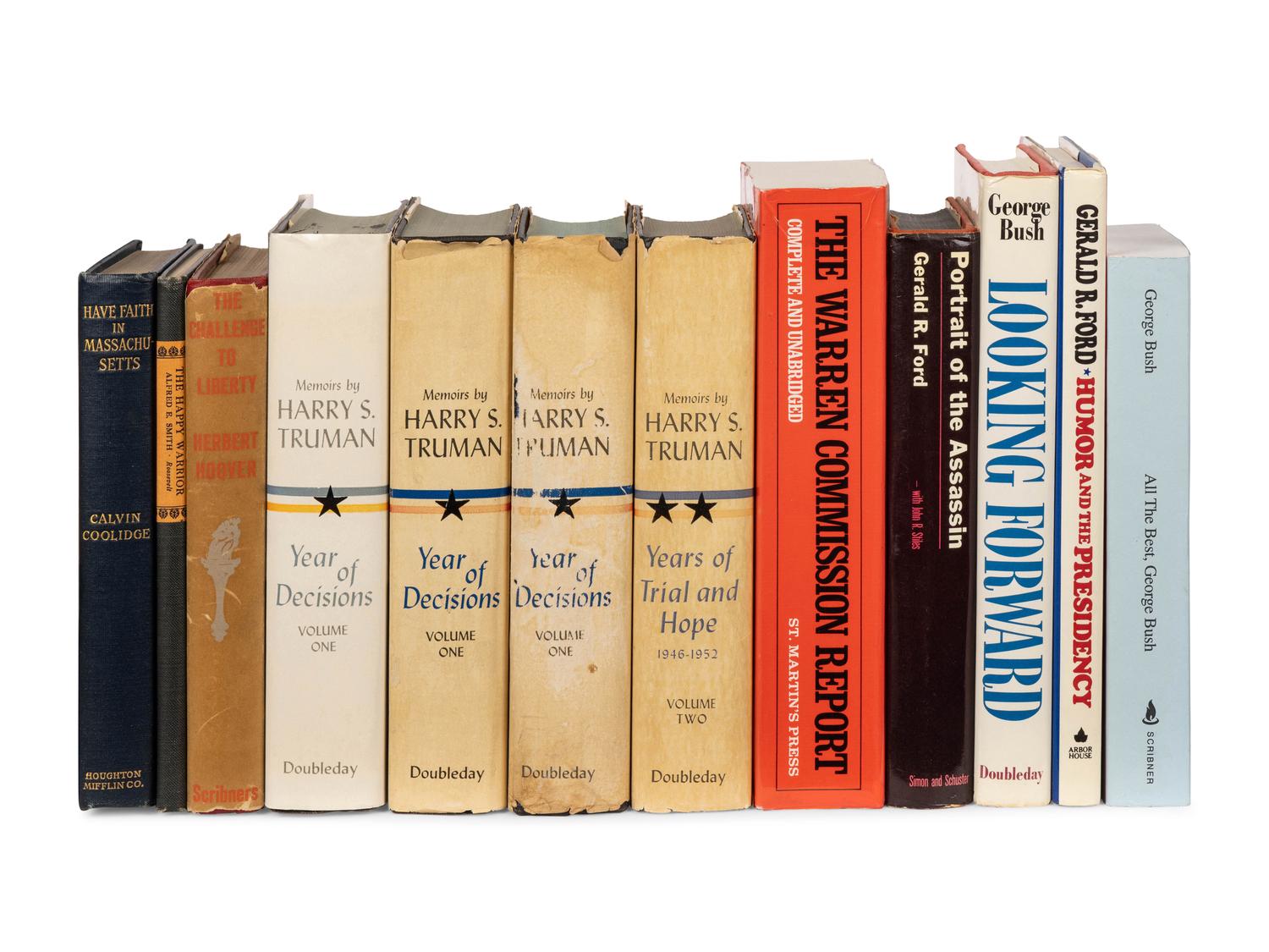 [PRESIDENTS]. A group of 11 works by United States presidents, including many signed, including: