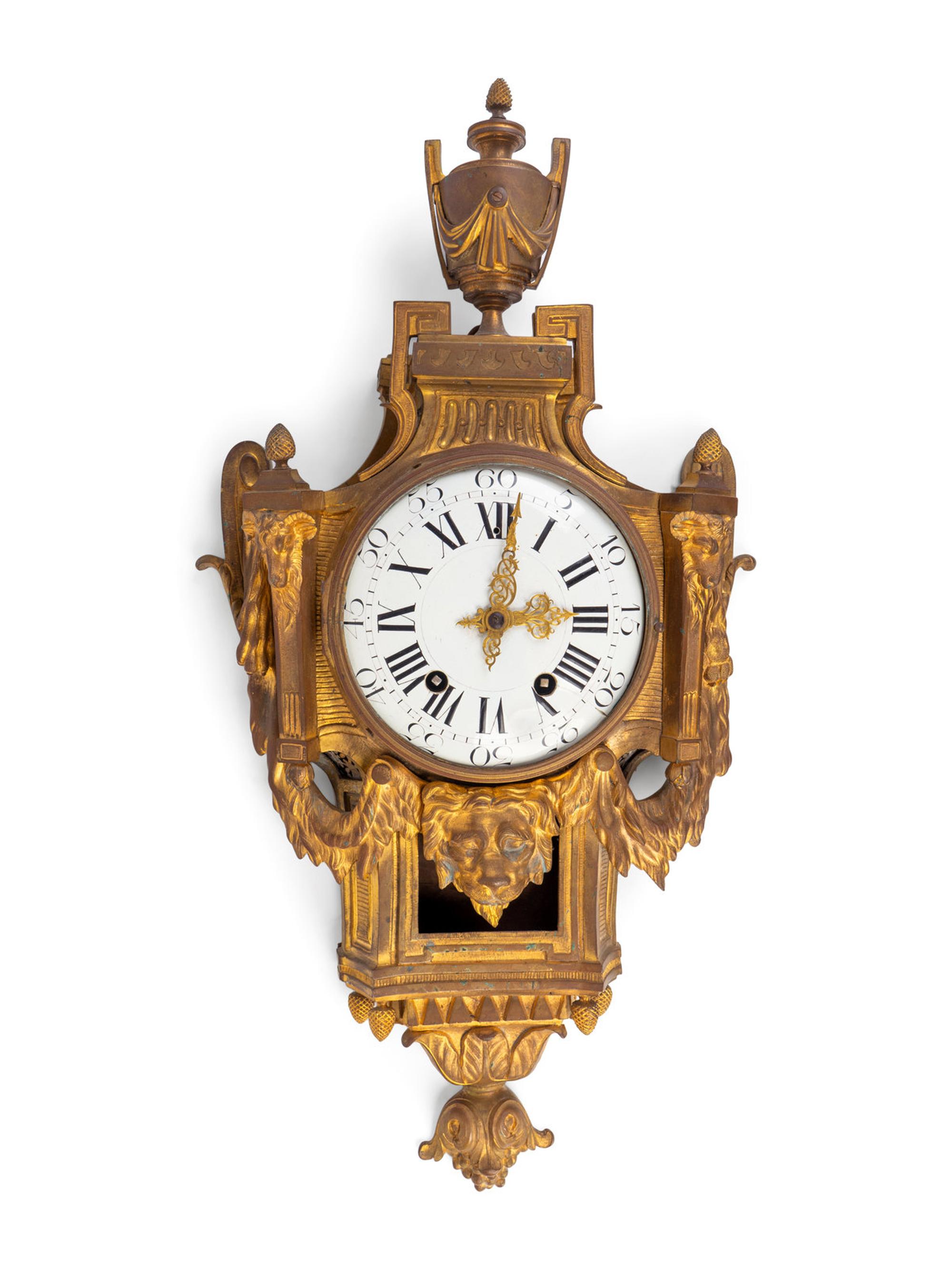 A Louis XVI Style Gilt-Bronze Cartel Clock — LATE 19TH CENTURY