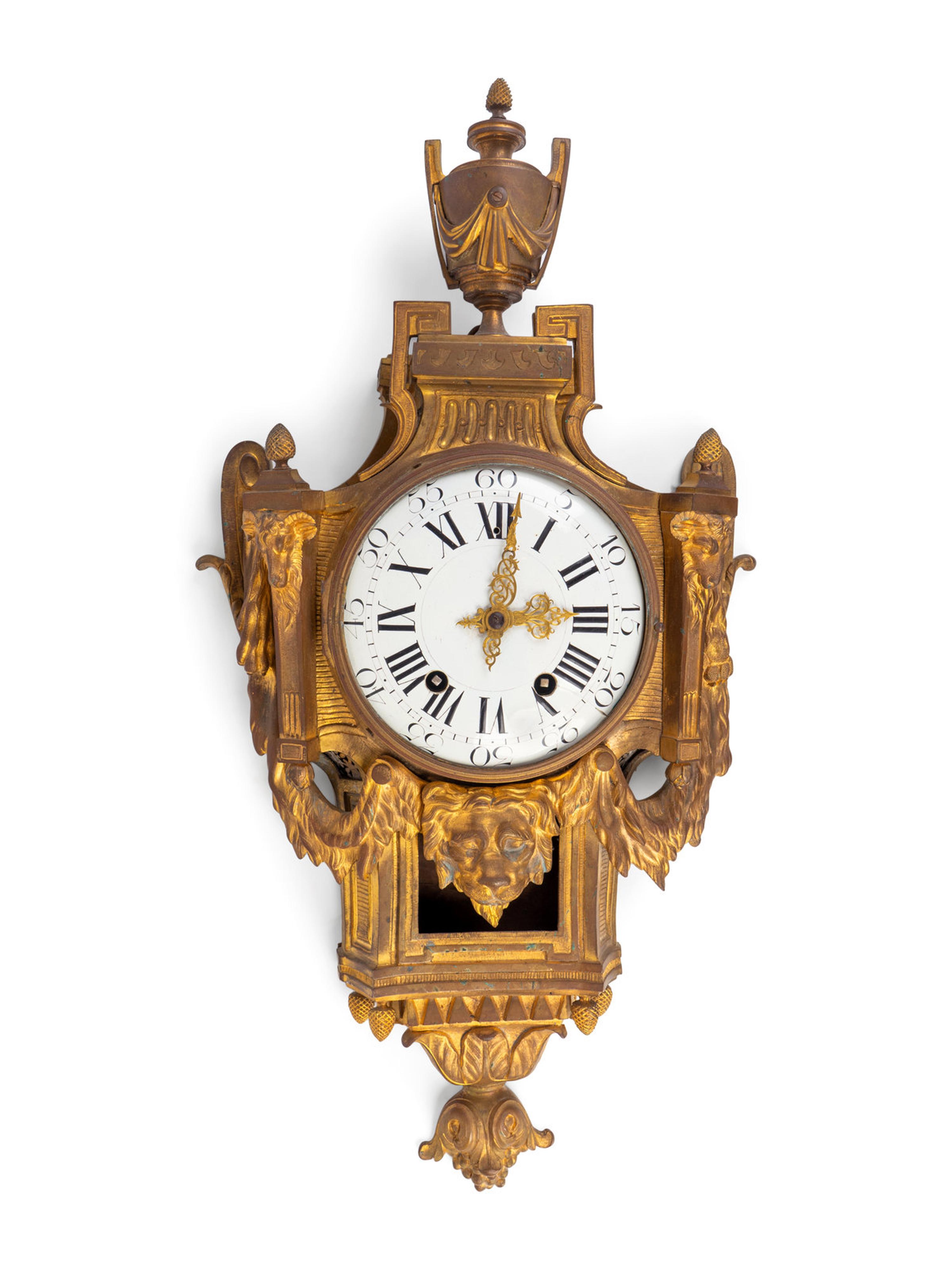 A Louis XVI Style Gilt-Bronze Cartel Clock — LATE 19TH CENTURY