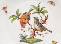 A Set of Twelve Herend Rothschild Bird Porcelain Dessert Plates