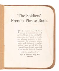 [WORLD WAR I]. U.S. Official Pictures of the World War Showing America's Participation. [Chicago], [1918]. [ With :] The Soldier's French Phrase Book. 1918.