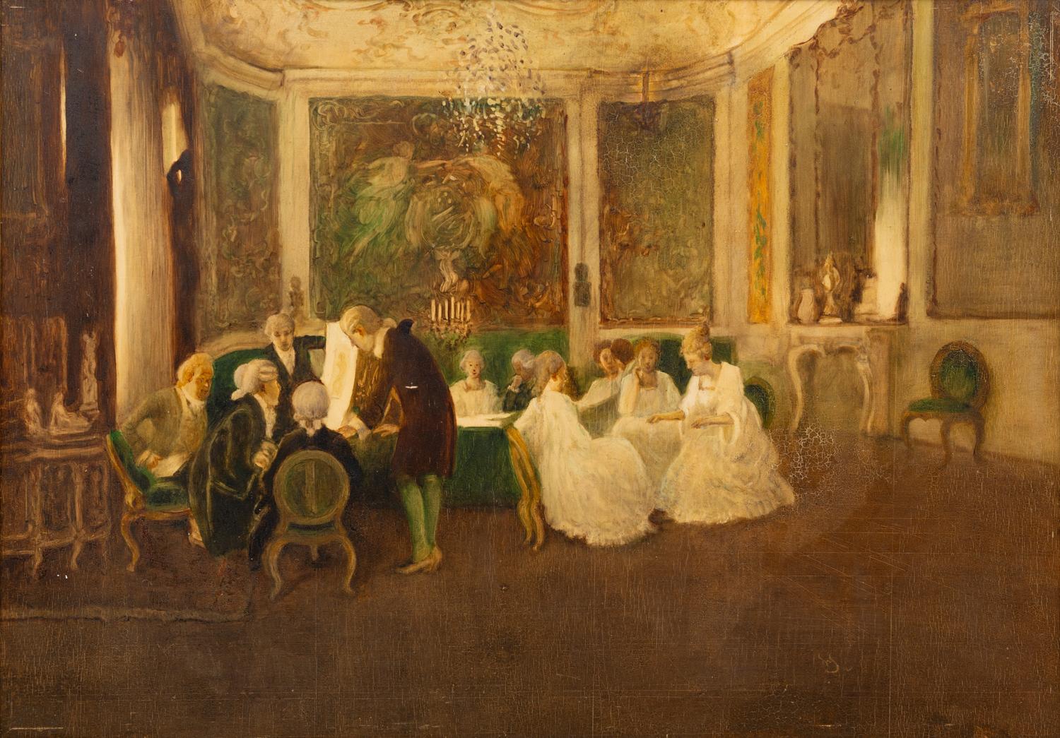 Aristocrats in a Grand Salon