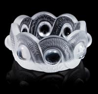 A Lalique Dish Height 4 1/4 inches.