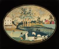 A New Hampshire Pastoral Silk Embroidery