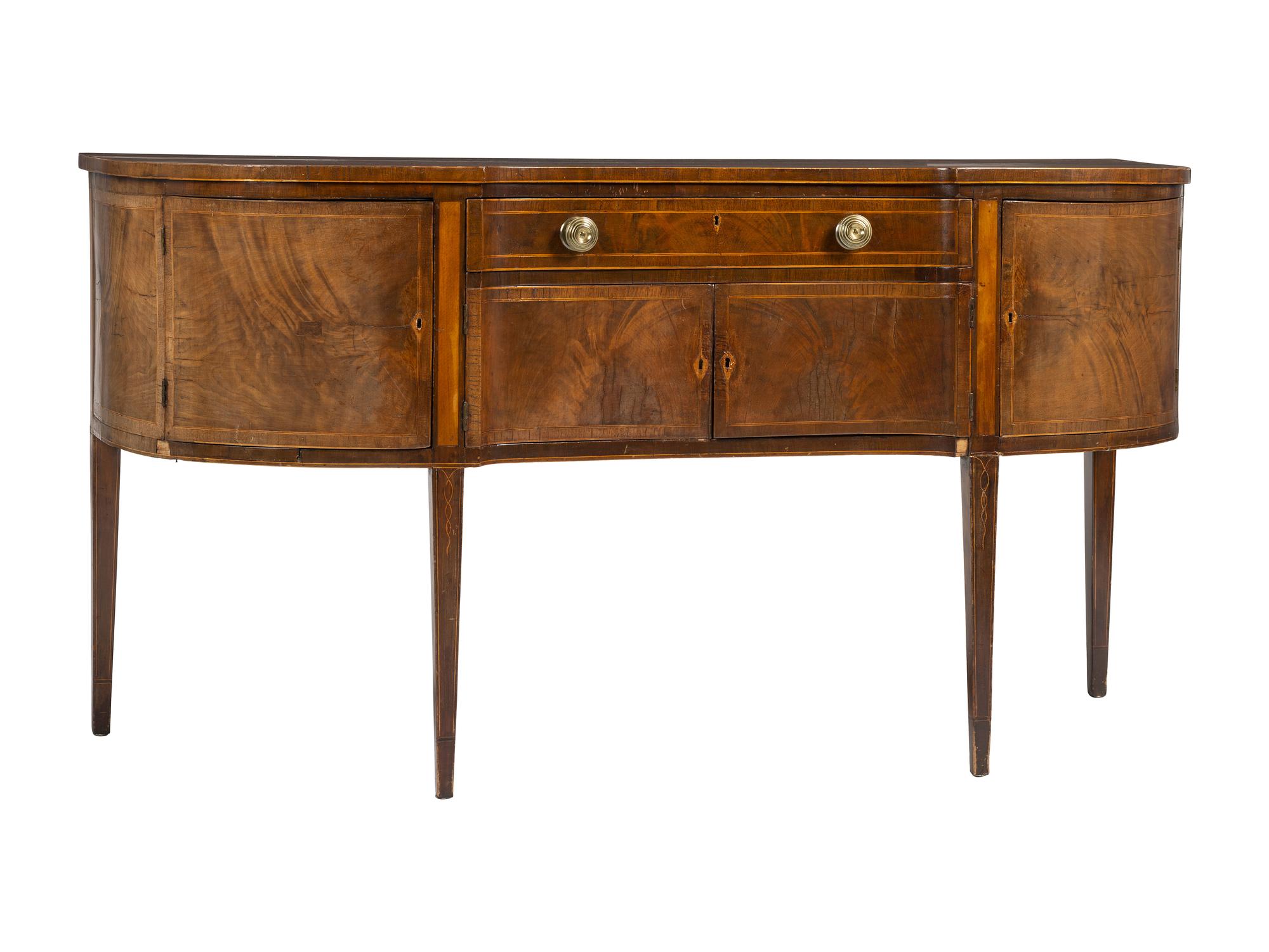 A George III Inlaid Mahogany Sideboard