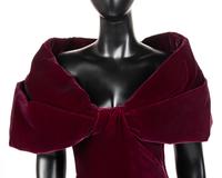 Scaasi Soft Sculpted Velvet Evening Dress, 1980s