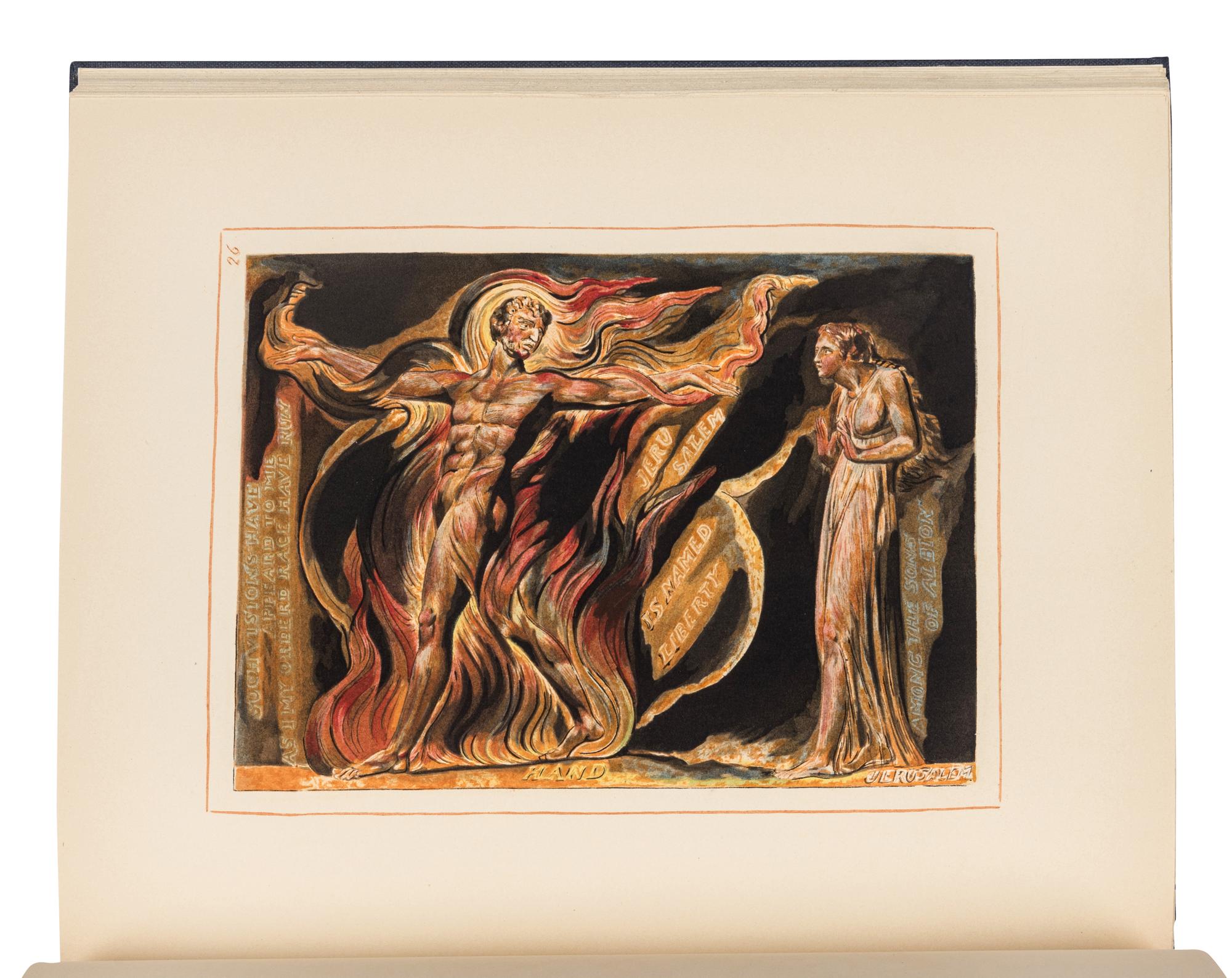 BLAKE, William (1757-1827). Jerusalem: A Facsimile of the Illuminated Book . London: The Trianon Press for the William Blake Trust, [1951].