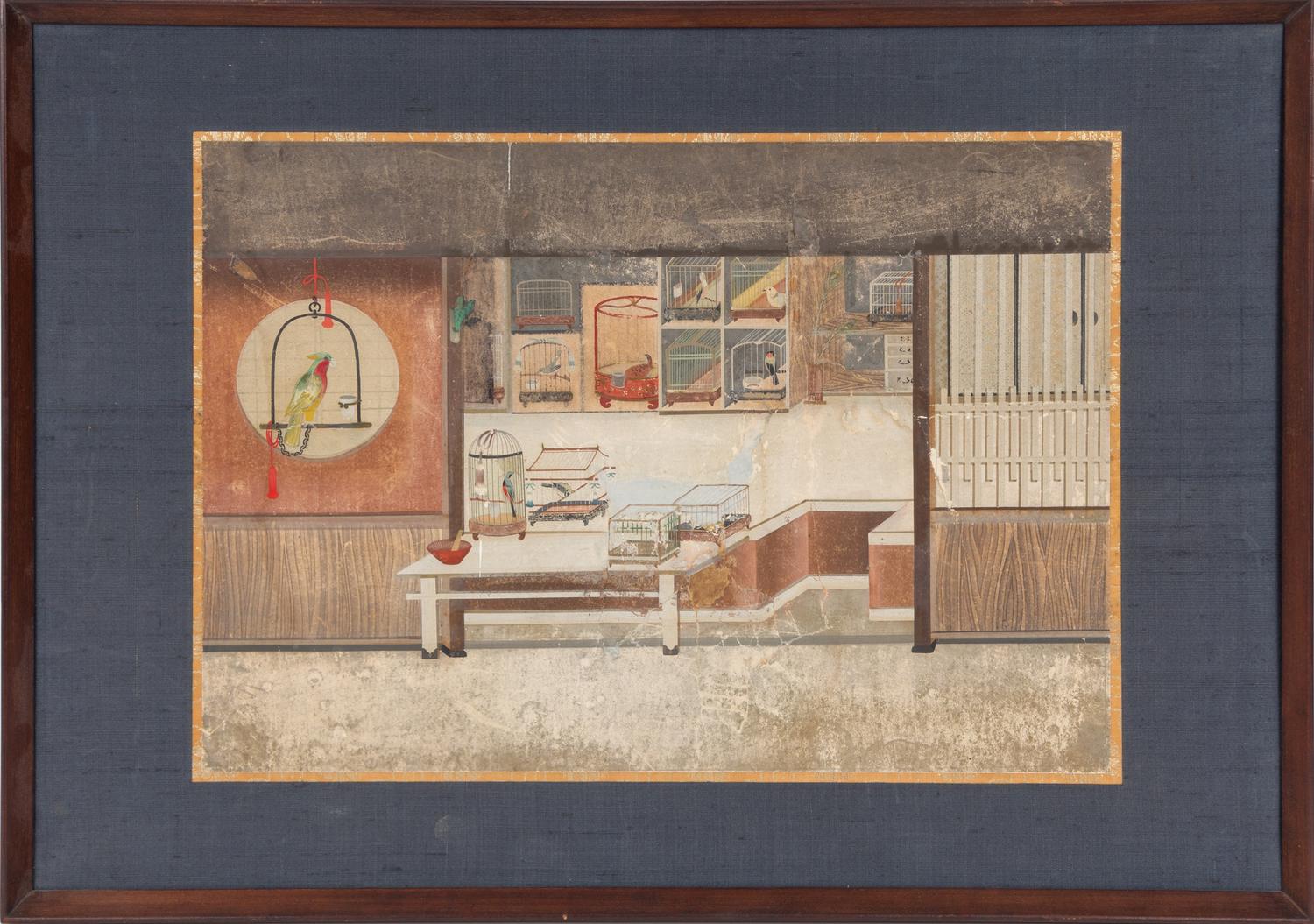 Two Japanese Ink and Color on Paper 14 x 19 7/8 inches (each image). — 19TH CENTURY