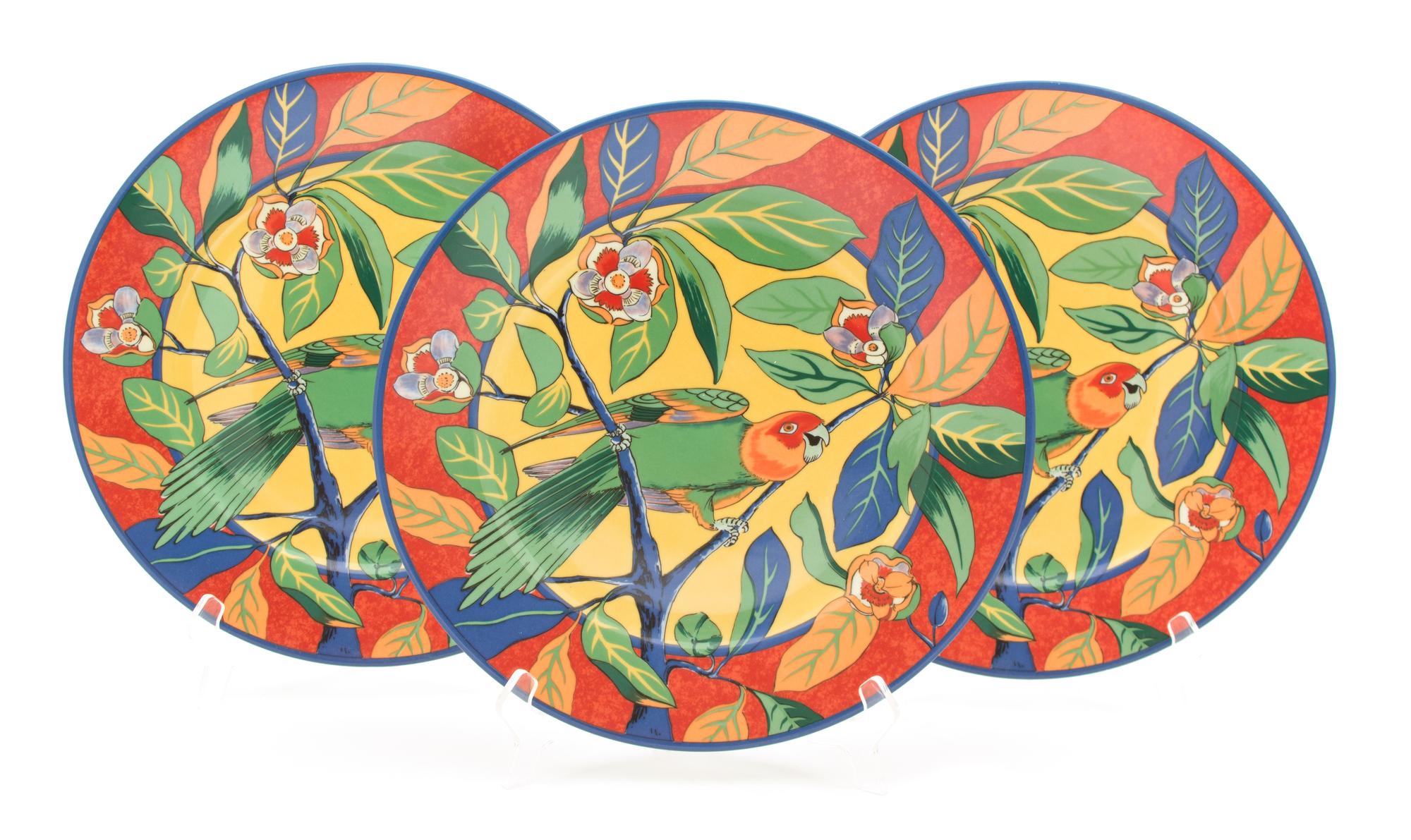 A Set of Eight Laure Japy Dinner Plates Diameter 11 3/4 inches. — 20TH CENTURY