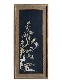 Six Chinese Embroidered Silk Panels