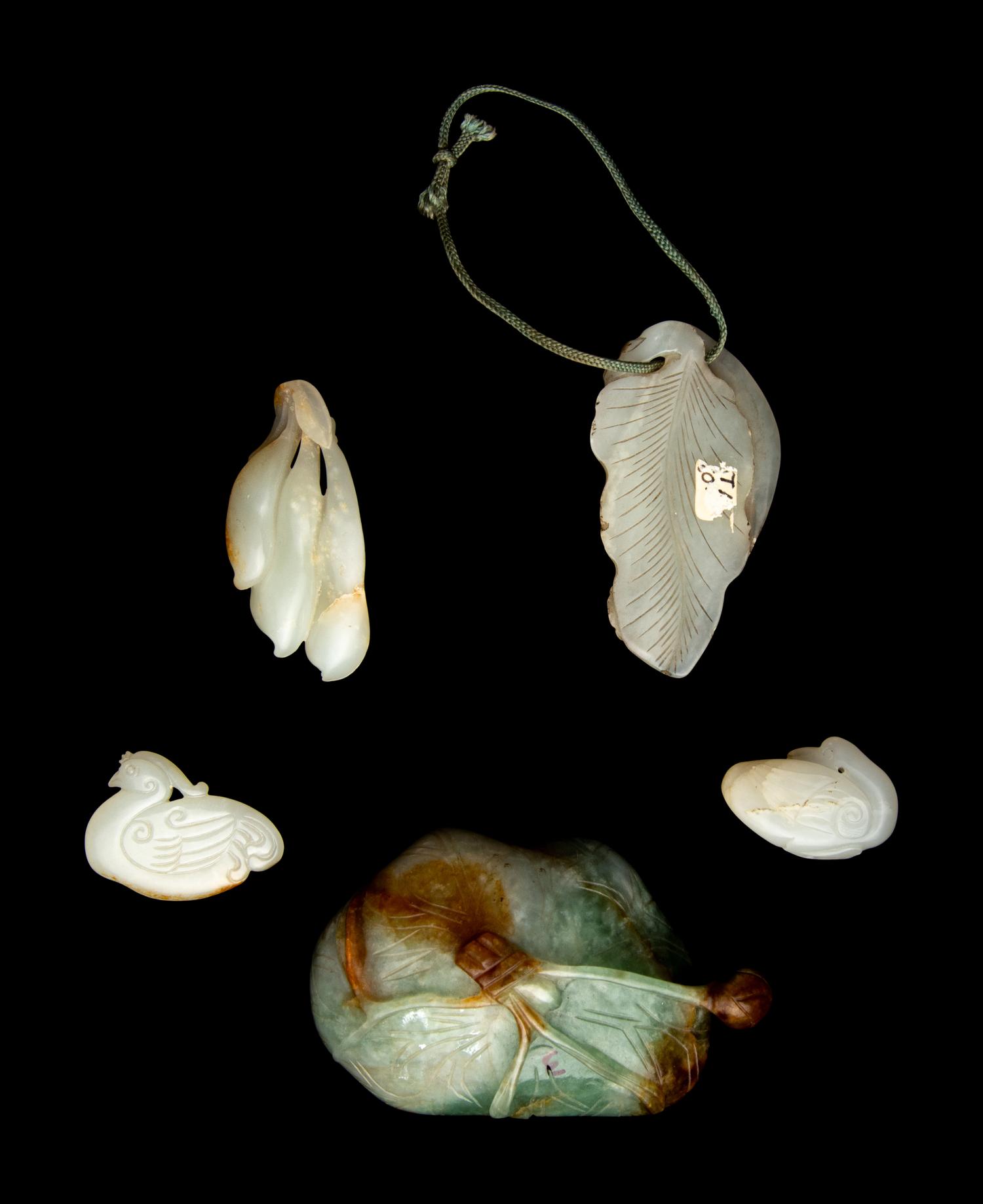 Five Chinese Jade and Jadeite Carvings