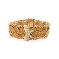 BICOLOR GOLD AND DIAMOND BRACELET