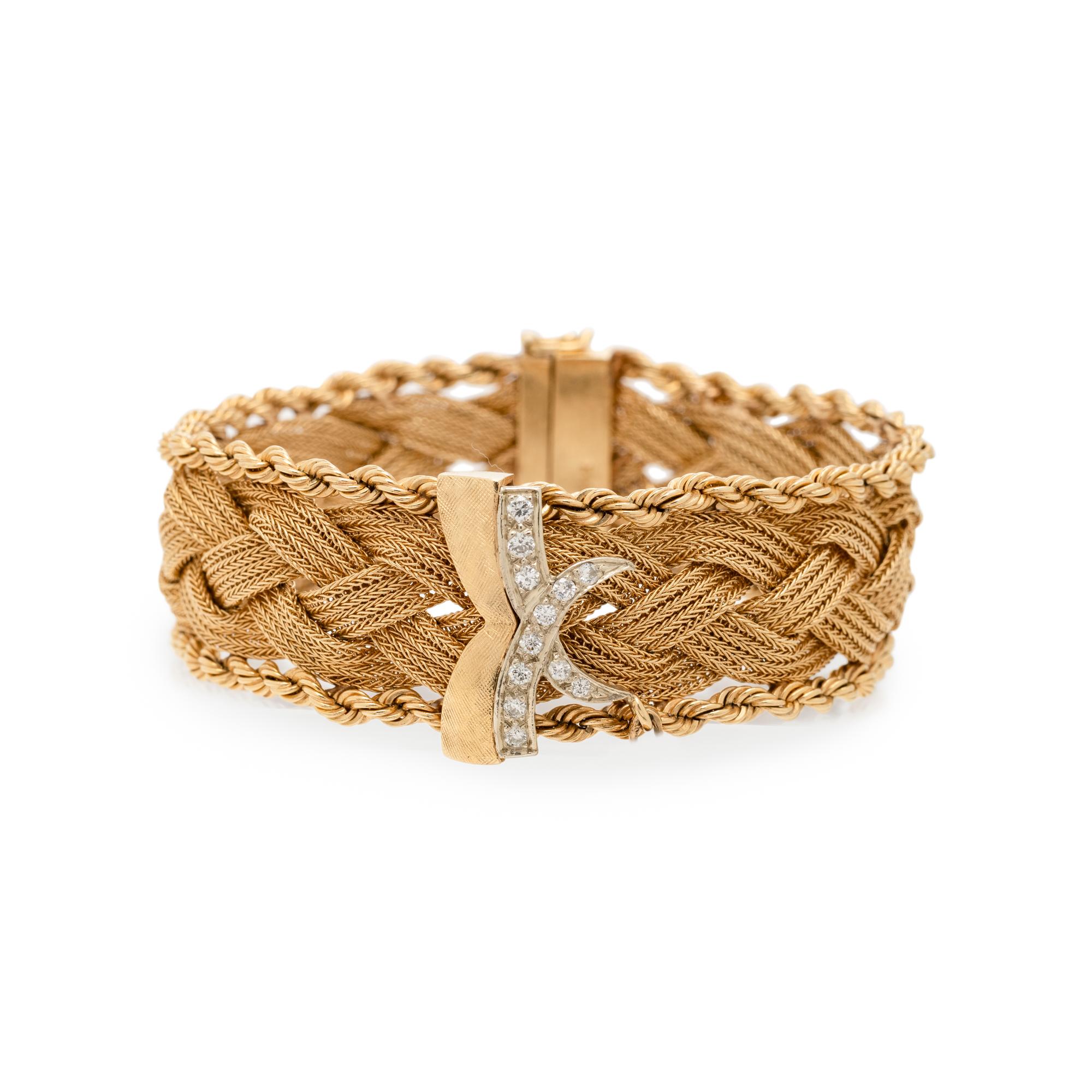 BICOLOR GOLD AND DIAMOND BRACELET