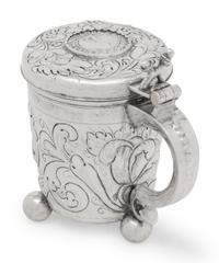 A Continental Silver Peg Tankard