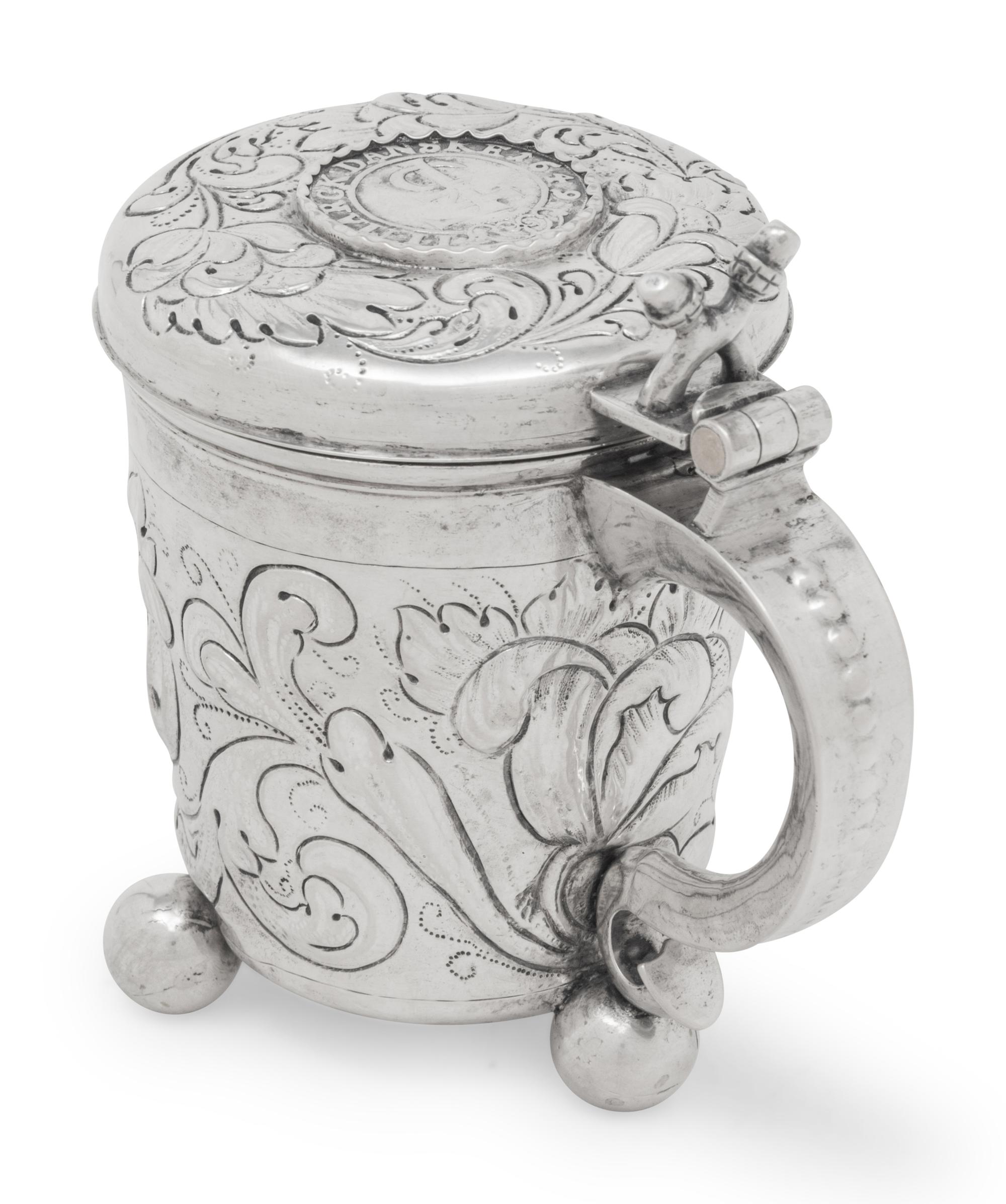 A Continental Silver Peg Tankard