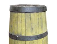 A Wood and Iron Graduated Barrel 28" W x 28" D x 44.5" H — United States, 19th Century