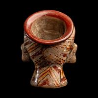 A Mixtec Polychrome Vessel in the form of a Head