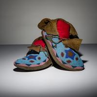 Apsáalooke [Crow] Beaded Hide Soft-Soled Moccasins
