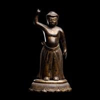 A Japanese Gilt Bronze Figure of Shakyamuni at Birth
