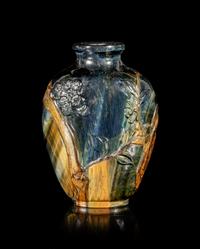 A Carved Tiger’s Eye Snuff Bottle