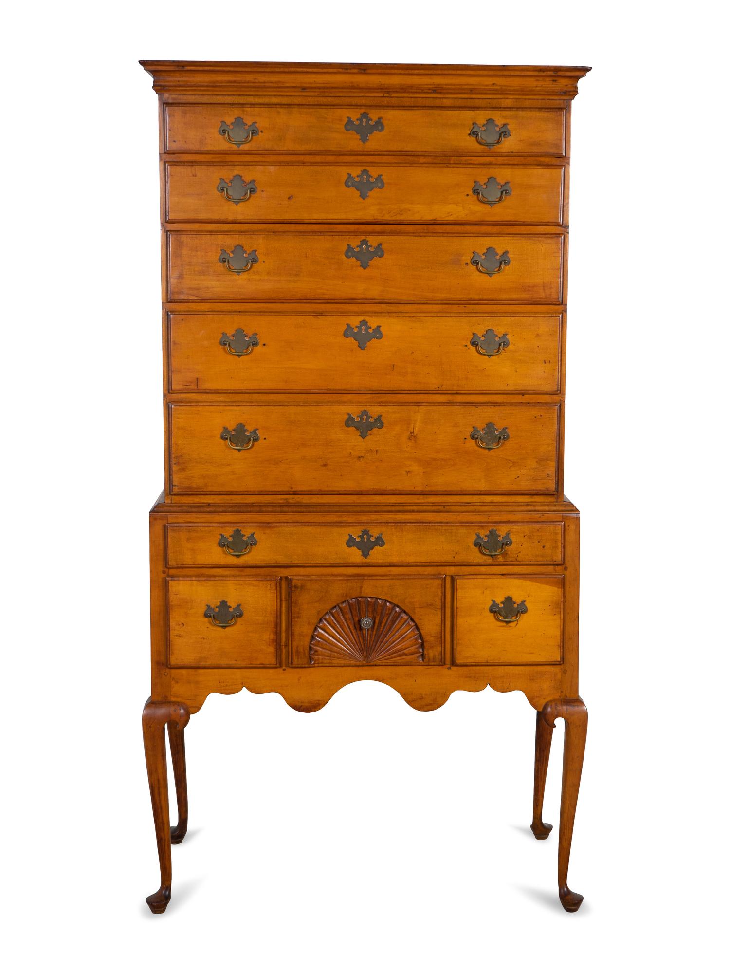 A Queen Anne Maple Highboy