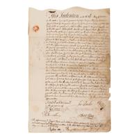 [Revolutionary War]. Clarke, Joseph (1719-1792). Manuscript document signed ("Jos. Clarke"), Rhode Island, 21 November 1769.