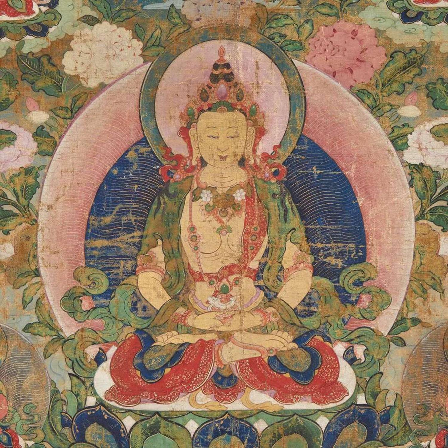 A Tibetan Thangka 唐卡一幅 19th century or earlier ???????