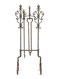 A Set of Iron and Brass Fire Tools